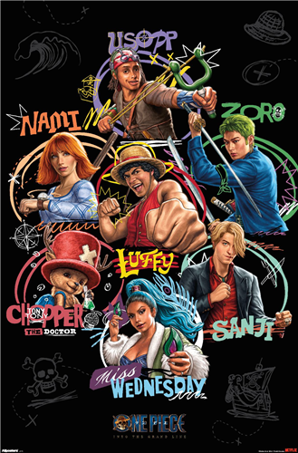 Trends International One Piece - Straw Hat Grid Wall Poster