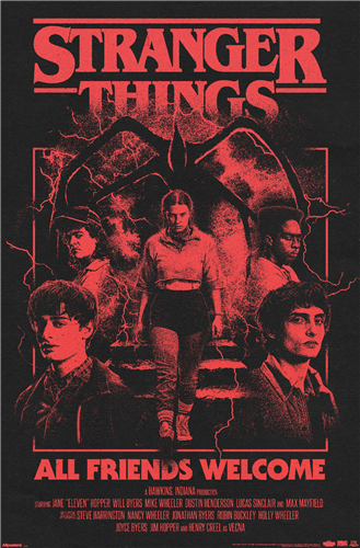 Chargez l&#39;image dans la visionneuse de la galerie, Trends International Netflix: Stranger Things Season 5 - All Friends Welcome Wall Poster
