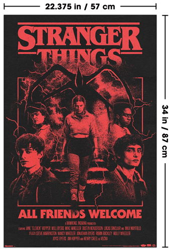 Chargez l&#39;image dans la visionneuse de la galerie, Trends International Netflix: Stranger Things Season 5 - All Friends Welcome Wall Poster
