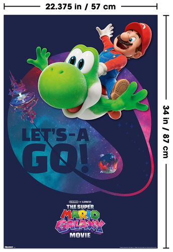 The Super Mario Galaxy Movie - Mario & Yoshi Let's-A Go! Poster