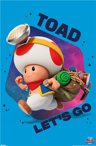 The Super Mario Galaxy Movie - Toad Let's-A Go! Poster – Kryptonite ...
