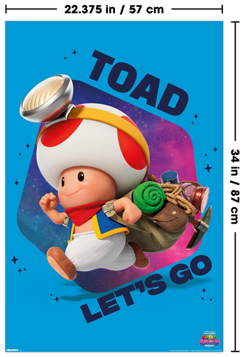 Chargez l'image dans la visionneuse de la galerie, The Super Mario Galaxy Movie - Toad Let's-A Go! Poster
