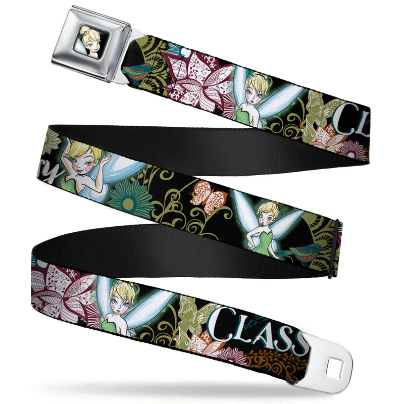 Cargue la imagen en el visor de la galería, Disney - Tinker Bell Floral Collage Classy &amp; Sassy Seatbelt
