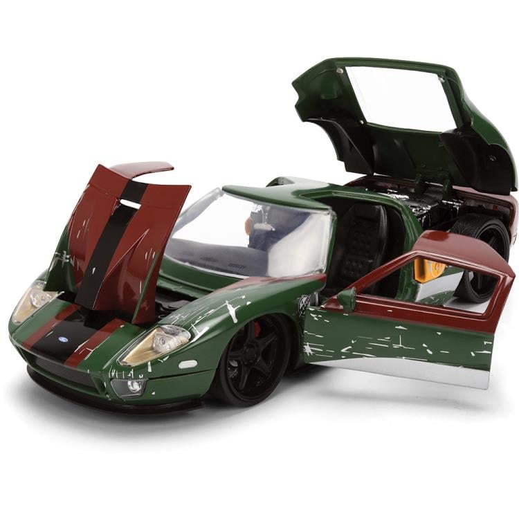 Cargue la imagen en el visor de la galería, Hollywood Rides Star Wars - Ford GT with Boba Fett Figure Jada Toys
