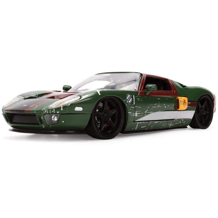 Cargue la imagen en el visor de la galería, Hollywood Rides Star Wars - Ford GT with Boba Fett Figure Jada Toys
