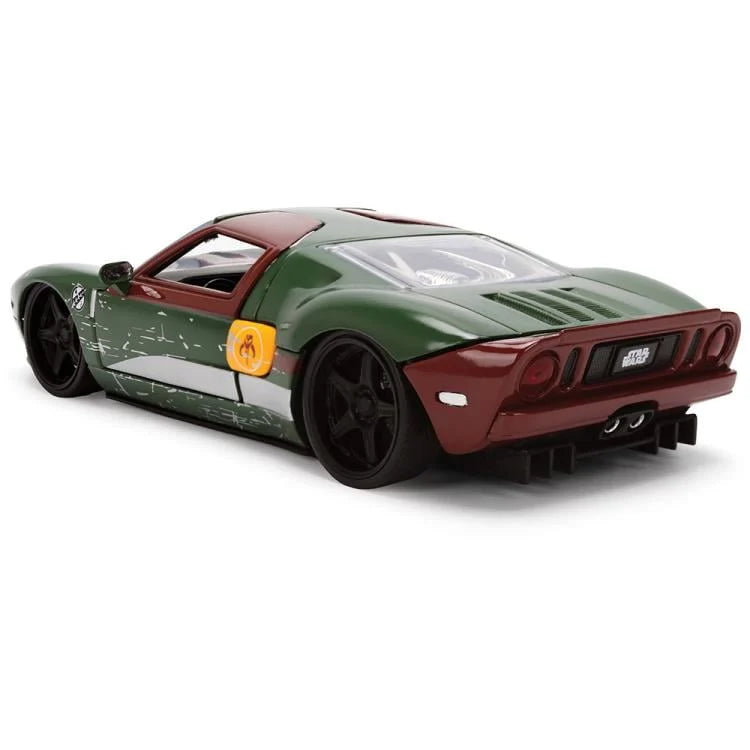 Cargue la imagen en el visor de la galería, Hollywood Rides Star Wars - Ford GT with Boba Fett Figure Jada Toys
