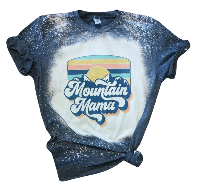Mountain Mama - Retro Bleached T-Shirt