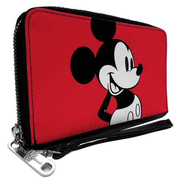 Disney Mickey Mouse Classic Pose Close-Up Women's PU Zip Around Wallet
