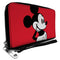 Disney Mickey Mouse Classic Pose Close-Up Women's PU Zip Around Wallet