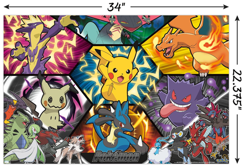 Trends International Pokemon - Battle Art Group Wall Poster