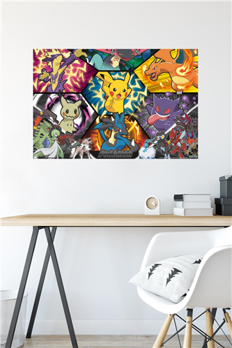 Chargez l&#39;image dans la visionneuse de la galerie, Trends International Pokemon - Battle Art Group Wall Poster
