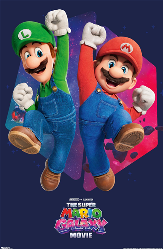 The Super Mario Galaxy Movie - Mario & Luigi Jump Poster