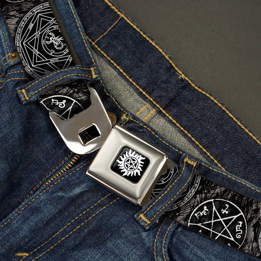 Supernatural: Winchester Logo-  Devil's Trap Pentagrams  Seatbelt