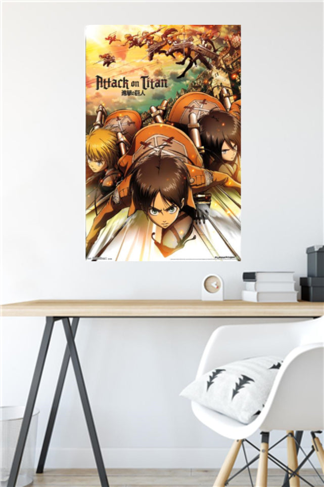 Chargez l&#39;image dans la visionneuse de la galerie, L&#39;Attaque des Titans - Attaque Poster
