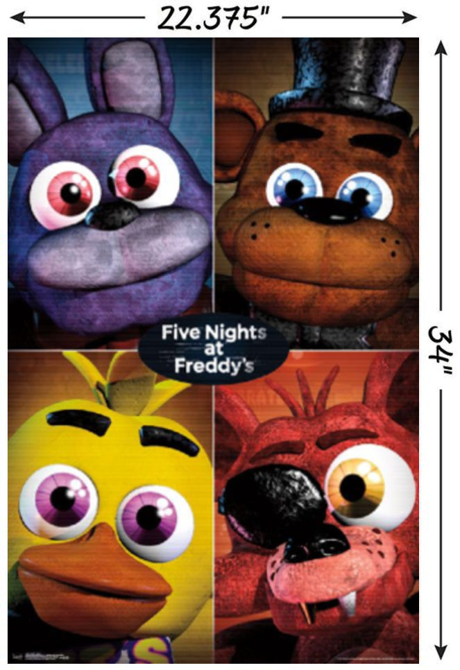 Chargez l&#39;image dans la visionneuse de la galerie, Trends International Five Nights at Freddy&#39;s Movie - Quad Wall Poster

