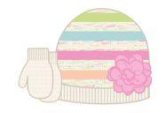 Bioworld Kids Space - Dye Stripe Flower Youth Cuff Beanie