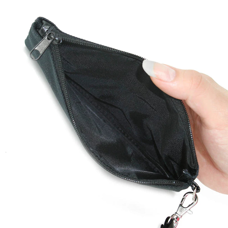 Load image into Gallery viewer, Buckle-Down Supernatural Join The Hunt Icons Scattered Black-Blues-White Canvas Zipper Wallet
