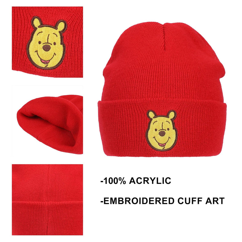 Cargue la imagen en el visor de la galería, Bioworld Winnie The Pooh - Embroidery On Acrylic Knit One Size Cuff Beanie
