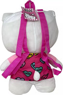 Hello Kitty - Hello Kitty Pink Heart Overall 18" Plush Backpack