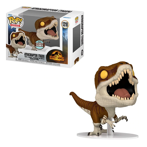 Chargez l&#39;image dans la visionneuse de la galerie, Funko POP! Movies: Jurassic World 3 - Dominion Atrociraptor Tiger Specialty Series Vinyl Figure T+
