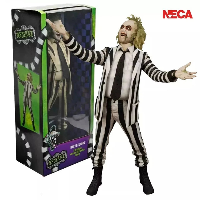 Load image into Gallery viewer, Neca Beetlejuice 1988 - Striped Suit Beetlejuice 1/4 Scale Figure
