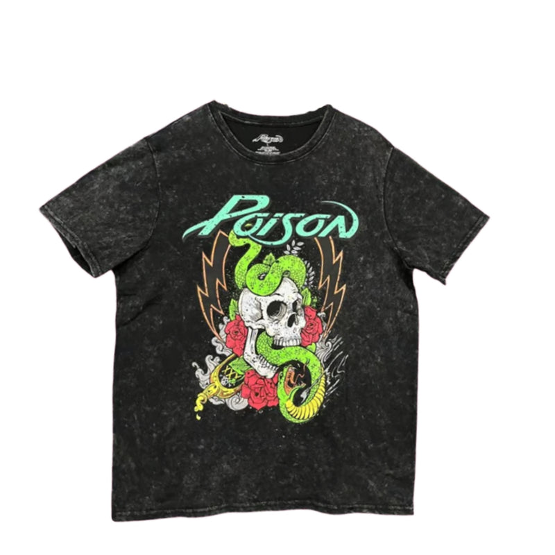 Load image into Gallery viewer, Poison - Skull n Snake Distressed T-Shirt
