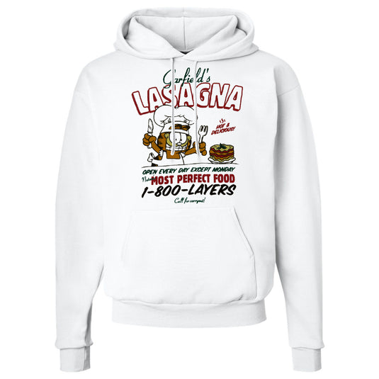 Rex Garfield - White Graphic Adult Pull-Over Hoodie