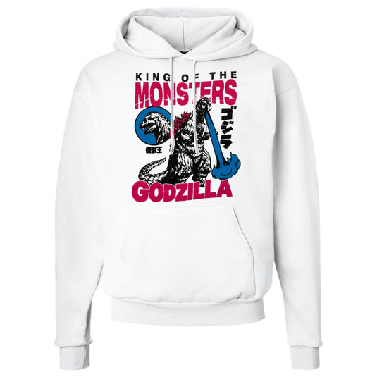 Rex Godzilla - King Of Monsters White Graphic Adult Pull-Over Hoodie