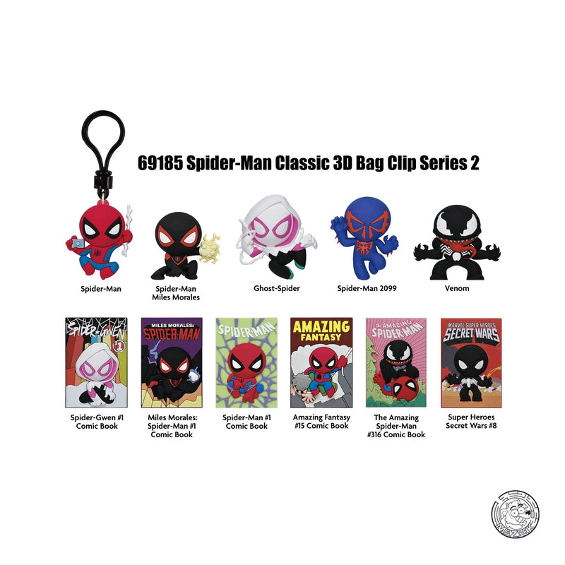 Chargez l'image dans la visionneuse de la galerie, Monogram Spider-Man Classic 3D Foam Bag Clip Series 2, 1 Piece Blind Mystery Box
