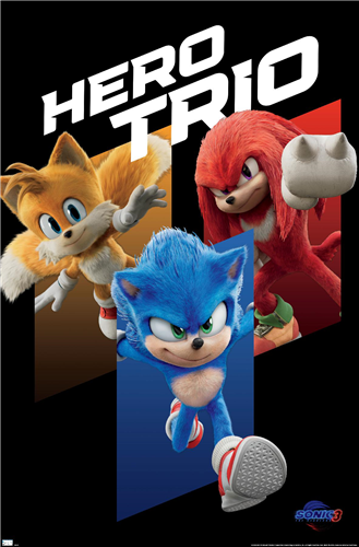 Trends International Sonic the Hedgehog 3 - Hero Trio Wall Poster