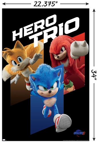 Trends International Sonic the Hedgehog 3 - Hero Trio Wall Poster