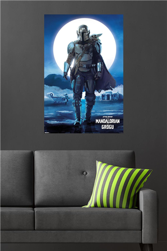 Load image into Gallery viewer, Trends International Star Wars - The Mandalorian And Grogu (2026) Desert Moon Wall Poster
