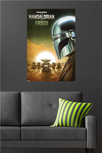 Cargue la imagen en el visor de la galería, Trends International Star Wars - The Mandalorian And Grogu (2026) Group Profile Wall Poster
