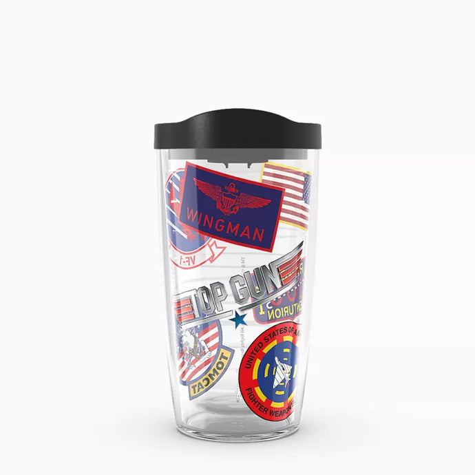 Top Gun - Patch Collage Plastic Tumbler