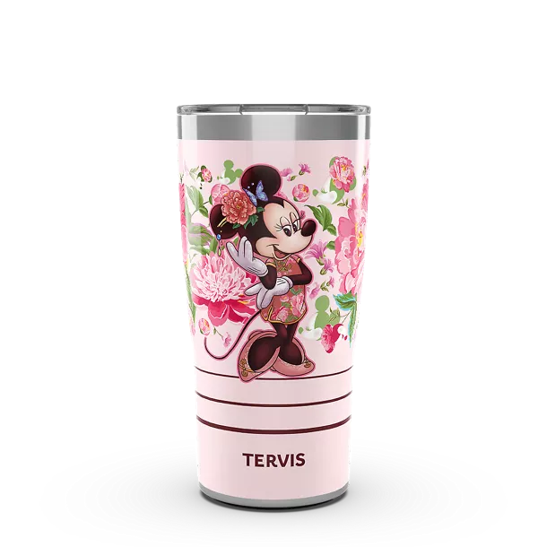 Cargue la imagen en el visor de la galería, Disney - Minnie Mouse Neo Chinese Floral - 20oz Stainless Steel Tumbler with Slider Lid
