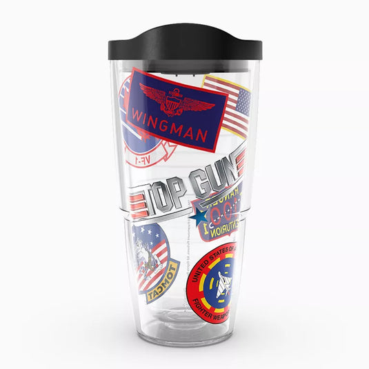Top Gun - Patch Collage Plastic Tumbler