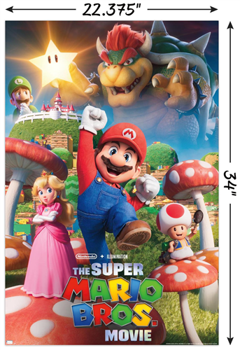 La película de Super Mario Bros. - Arte clave del Reino Champiñón Póster