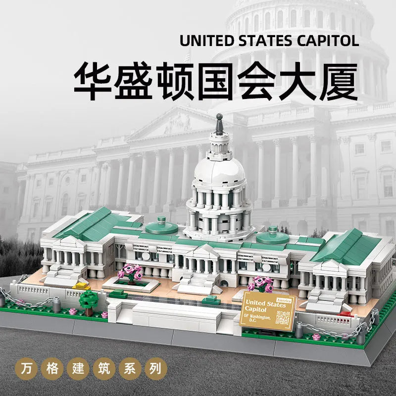 Load image into Gallery viewer, Wange Bricks: The USA Capitol Building Bricks Modular Model Toy Figure
