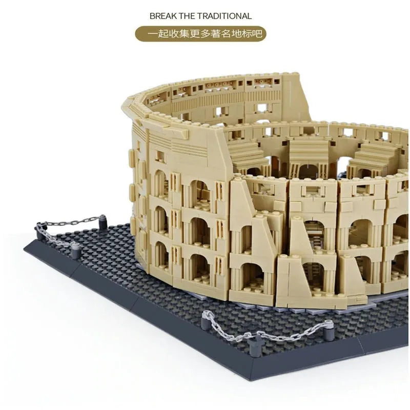 Chargez l&#39;image dans la visionneuse de la galerie, Wange Bricks: MOC Architecture Italy Rome Colosseum Brick Toy Figure
