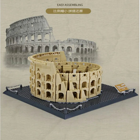 Wange Bricks: MOC Architecture Italy Rome Colosseum Brick Toy Figure