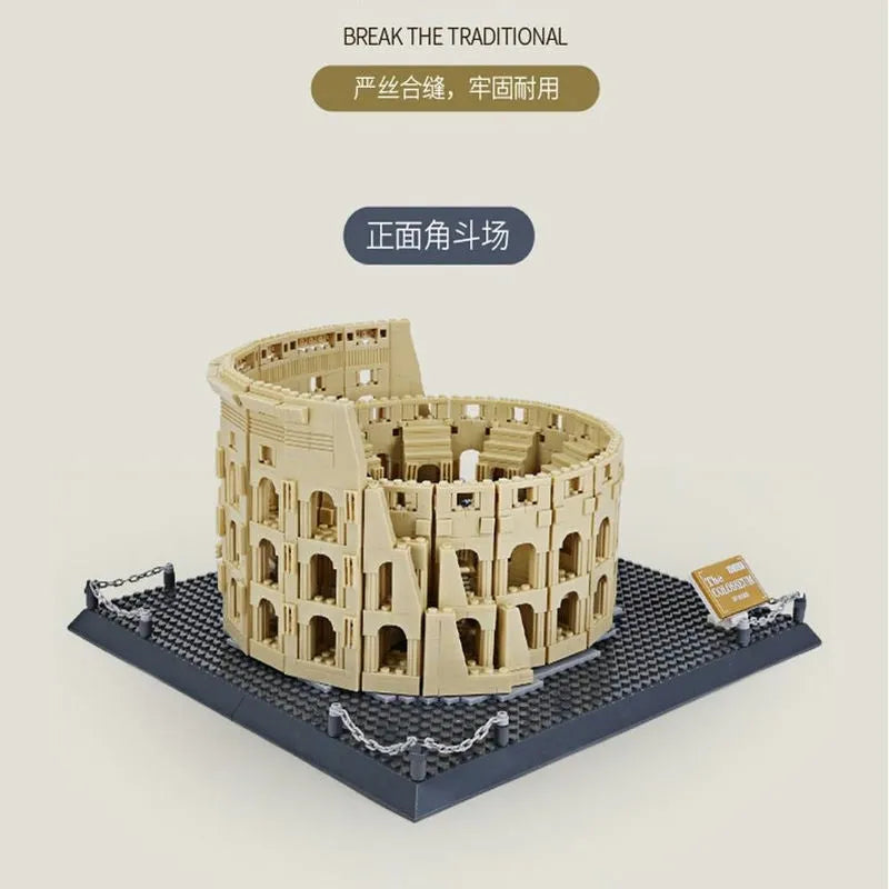 Chargez l&#39;image dans la visionneuse de la galerie, Wange Bricks: MOC Architecture Italy Rome Colosseum Brick Toy Figure
