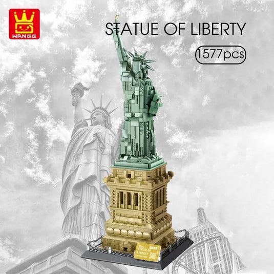 Wange Bricks: The Statue of Liberty Bricks Modular Model Toy Figure