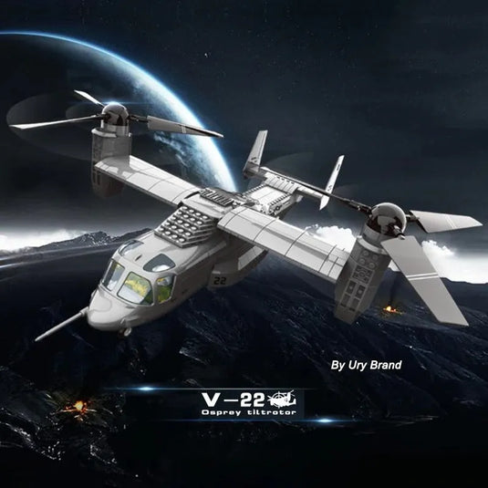 Wange Bricks: MOC Creator Boeing V22 Bell Osprey Aircraft Brick Toy