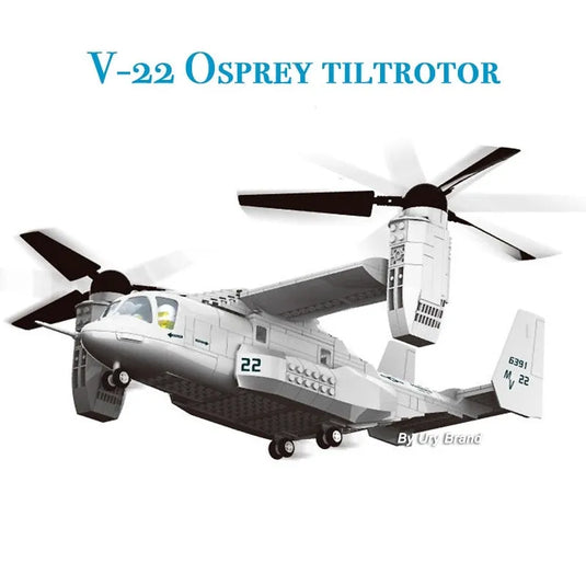 Wange Bricks: MOC Creator Boeing V22 Bell Osprey Aircraft Brick Toy