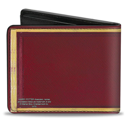 Warner Bros: Harry Potter Hogwarts Express 9 3/4 Burgundy Gold Bi-fold Men's Wallet