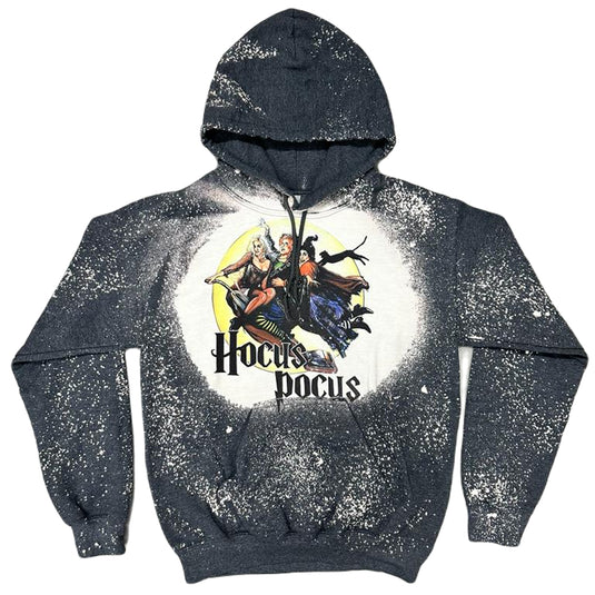Hocus Pocus sudadera con capucha con efecto tie-dye blanqueada
