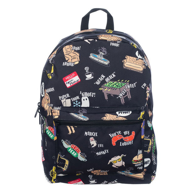 Cargue la imagen en el visor de la galería, Friends - Mochila con estampado integral de iconos
