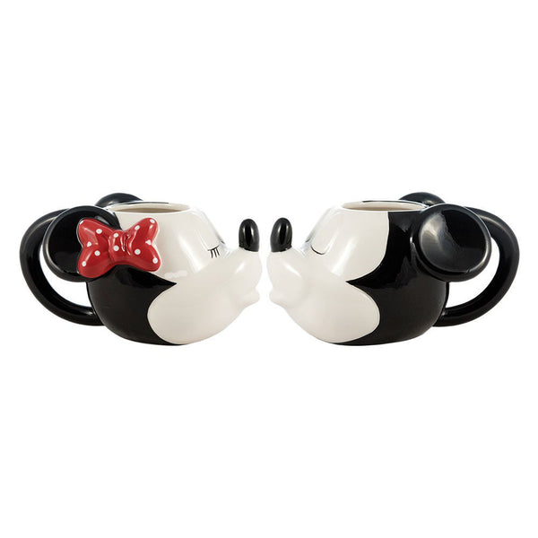 Disney: Mickey & Minnie Mouse - Kissing Sculped Ceramic Mug (Set of 2)