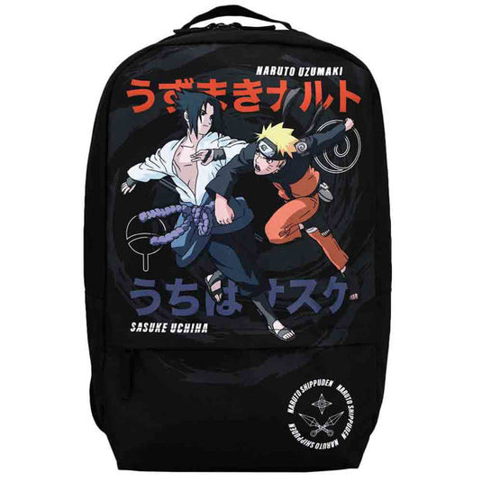 Naruto: Shippuden - Mochila para portátil con estampado de Naruto y Sasuke