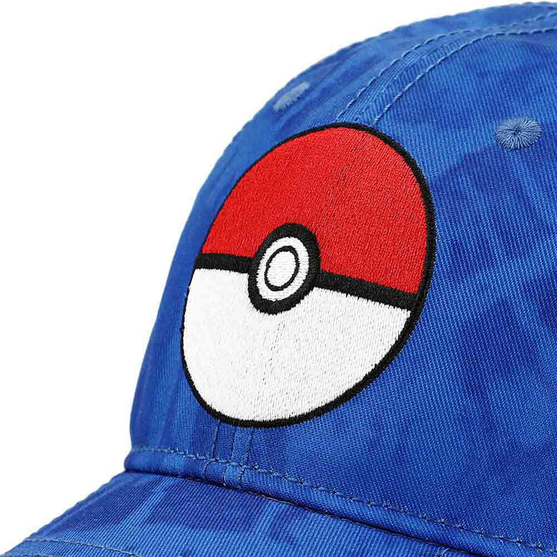 Chapeau délavé bleu Pokemon Pokeball